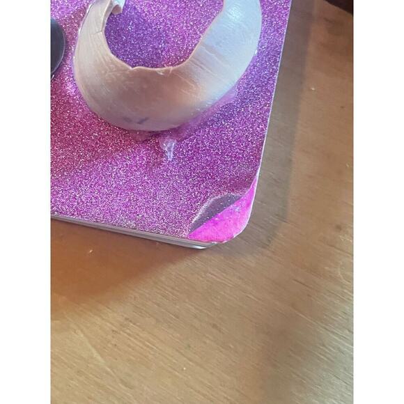 Homemade beautiful sea shell notebook w/ matching pencil. YOUNG entrepreneur! - Picture 3 of 4